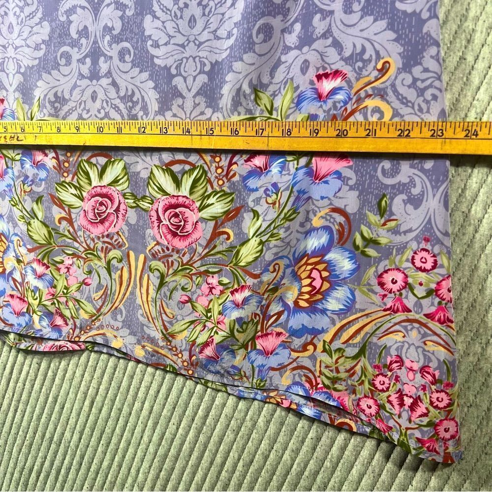 Sundance S Impressions Dress Short Sleeve Knee Length Purple Floral‎ - Picture 3 of 9